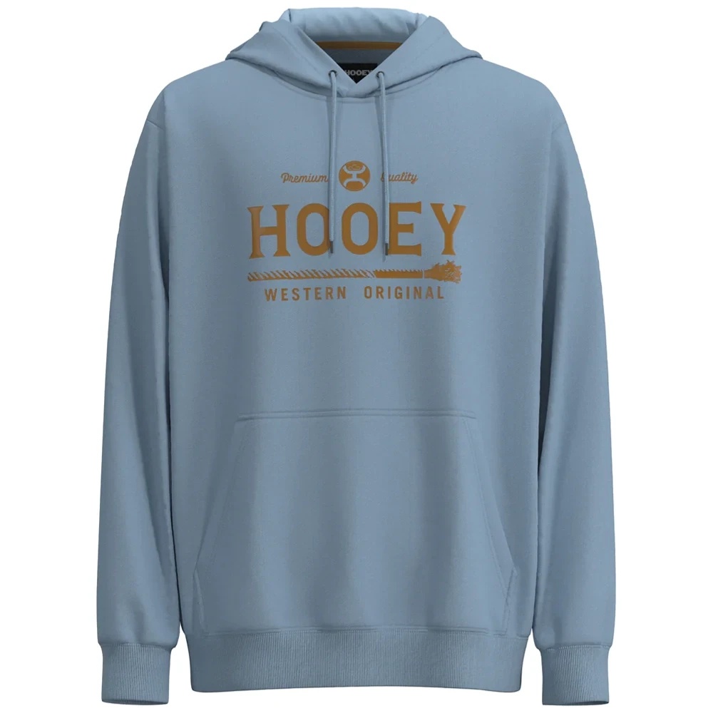HH1191BL HOOEY MNS BLUE HOODY WITH GREY LOGO