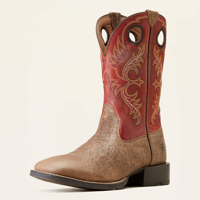 10042402 ARIAT MNS SPORT RODEO CRZY CRNCH TAN/ORNG