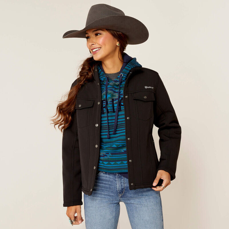 10046445 ARIAT WMS BERBER BACK SOFTSHELL JKT BLACK