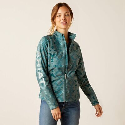 10046488 ARIAT WMS NEW TEAM SOFTSHELL PRINT JKT PN