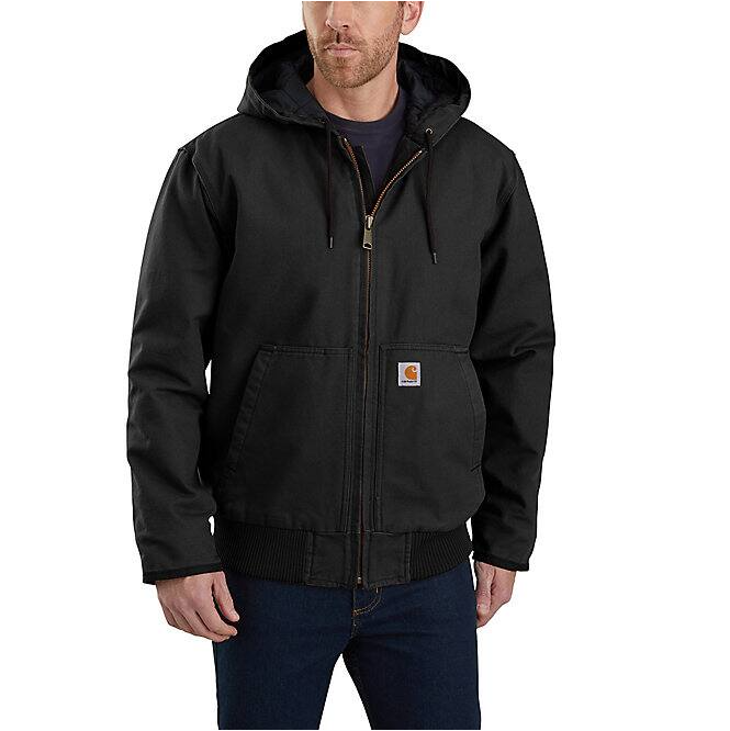104050 BLK CARHARTT Lse Fit Wash Duck InsulateJack