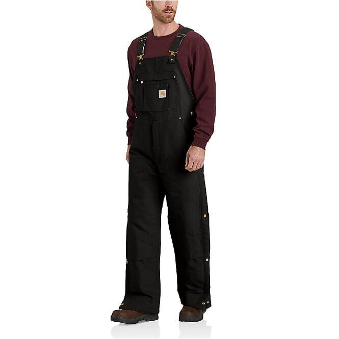 104393 BLK CARHARTT Lse Fit Firm Duck Inslate Bib