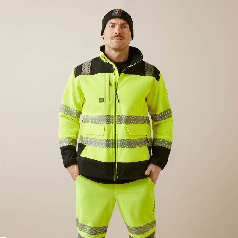 10046407 ARIAT MNS REBAR HIVIS SOFTSHELL JKT HI V