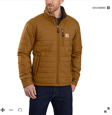 102208 BRN Carhartt Rain Dfndr Relax Fit LW Jacket