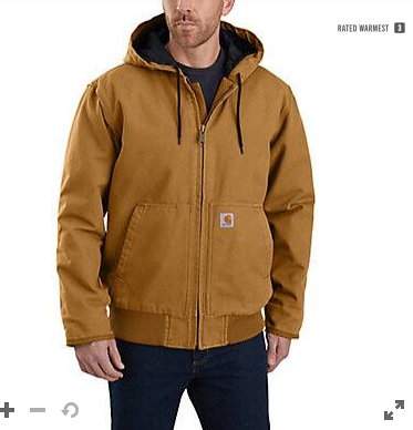 104050-BRN CARHARTT Loose Fit Washed Duck Insulate