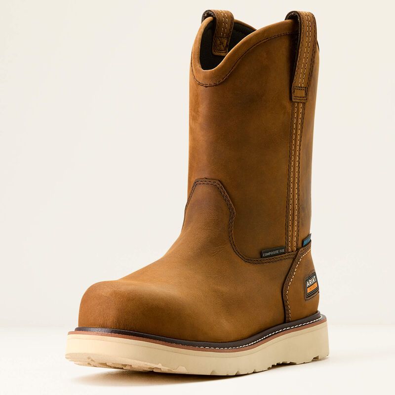 10053613 ARIAT MNS REBAR WEDGE PULL-ON H2O CT DSTS