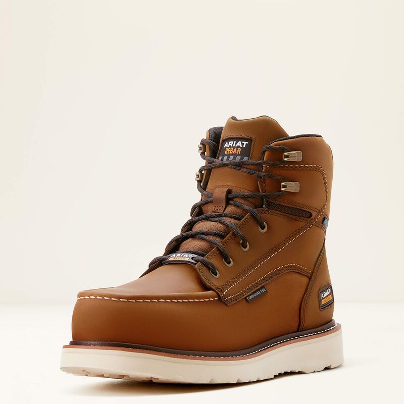 10053615 ARIAT MNS REBAR WEDGE MOC TOE 6&quot; H2O CT B