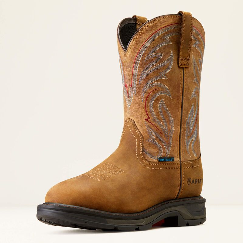 10045436 ARIAT MNS WORKHOG XT H2O DISTRSD BRN/BRV