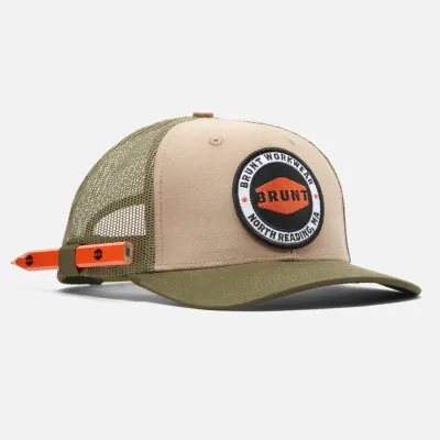 BRG11000-160 BRUNT  Curved Brim Snapbacks-Army Green