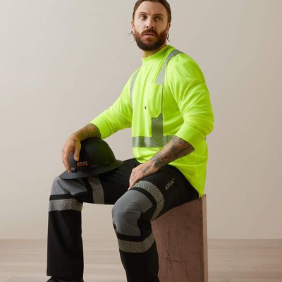 10043823 ARIAT MNS REBAR HI-VIS ANSI LS T-SHRT HVS