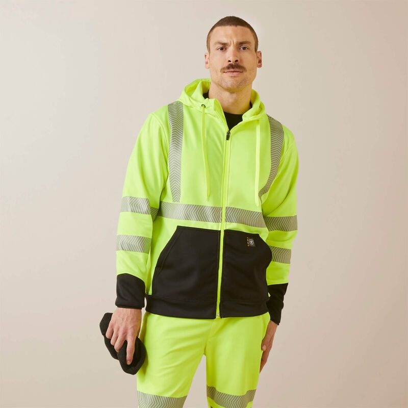 10041796 ARIAT MNS REBR HI-VIS FLL ZP HD HI-VIS YL