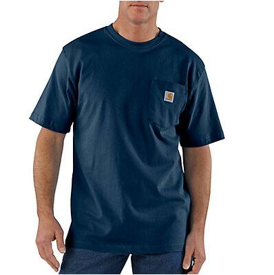 K87 NVY CARHARTT M LseFit HW SS Pkt TShrt