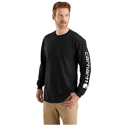 K231 BLK CARHARTT Loose Fit Heavyweight LS TSHIRT