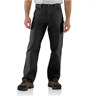 B151 BLK Mns Loose Fit Canvas Utility Work Pant