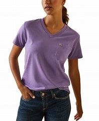10043575 ARIAT WMS WMS Rebar Cotton Strong V-Neck
