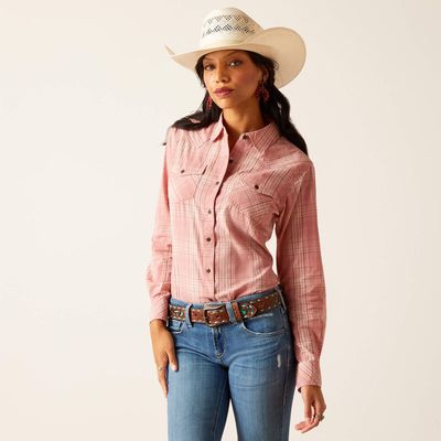 10048614 ARIAT WMS NAZCA SNP LS SHRT NAZCA PLAID