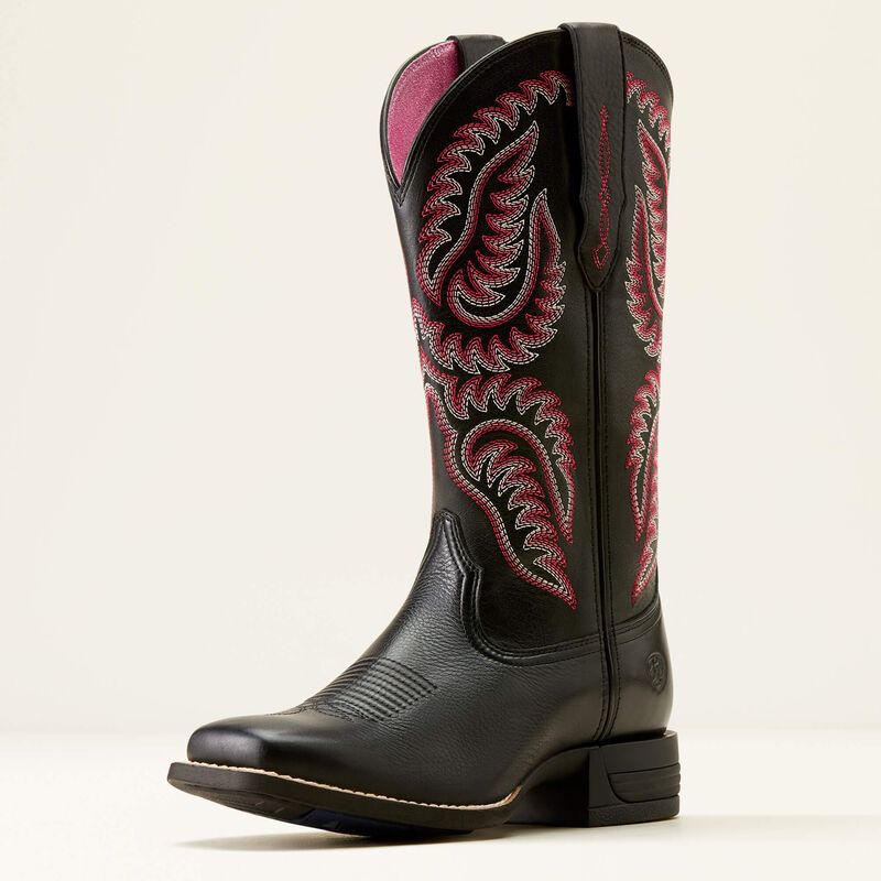10050920 ARIAT WMS CATTLE CAITE STRETCHFIT BLK DTN