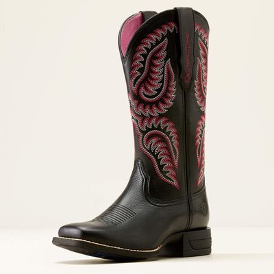 10050920 ARIAT WMS CATTLE CAITE STRETCHFIT BLK DTN