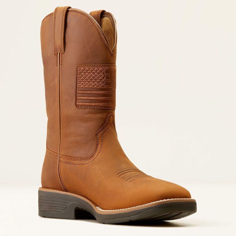10051047 ARIAT MNS RIDGEBACK COUNTRY H2O STTS BRN