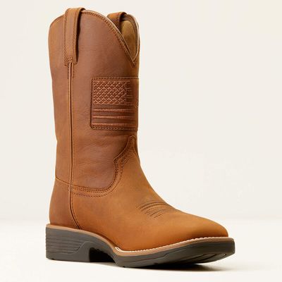 10051047 ARIAT MNS RIDGEBACK COUNTRY H2O STTS BRN
