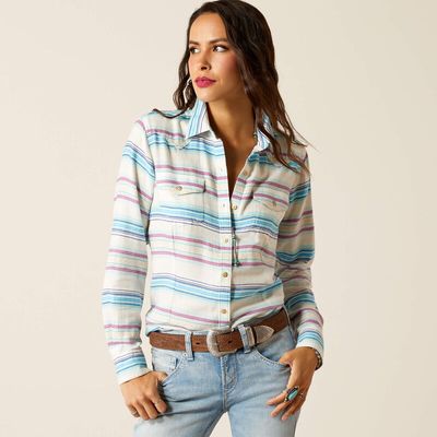 10051467 ARIAT WMS RICA SNP LS SHRT RICA JACQUARD