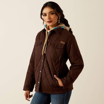 10052401 ARIAT WMS GRIZZLY QUILTED BARN JKT MOLE
