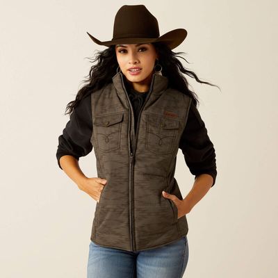 10052598 ARIAT WMS GRIZZLY QUILTED VST BANYAN BARK
