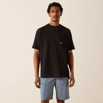 10054445 ARIAT MNS RBR CTN STRNG HRDHD SS TSHRT BL