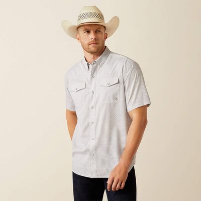 10054483 ARIAT MNS WESTERN VENTTEK SNP SS SHRT MOO