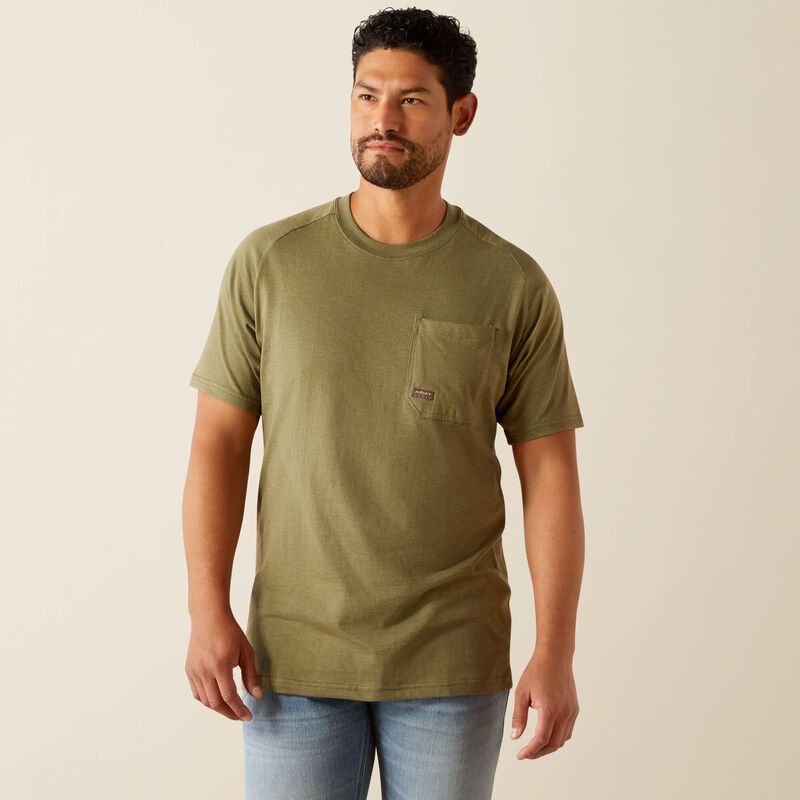 10054509 ARIAT MNS RBR CTN STRNG BUDDY SS TSHRT SG