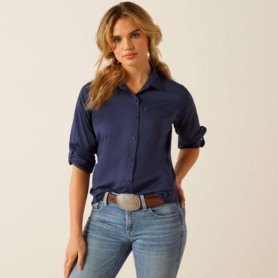 10055201 ARIAT WMS VENTTEK LS SHRT BLACK IRIS