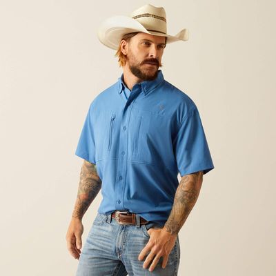 10055241 ARIAT MNS VENTTEK SS SHRT SAPPHIRE