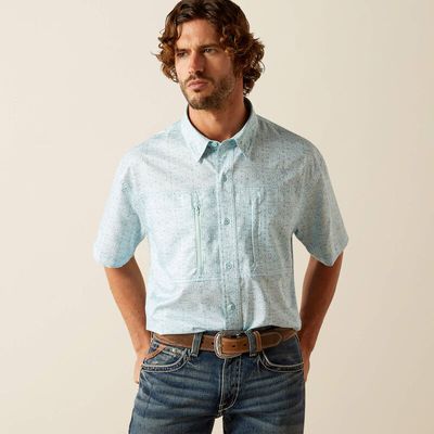 10055243 ARIAT MNS VENTTEK SS SHRT BLUE