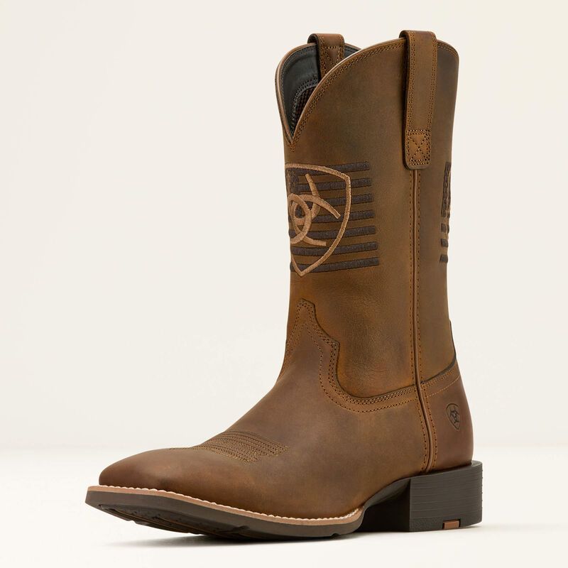 10061326 ARIAT MNS SPORT FREEDOM DSTSD BRN