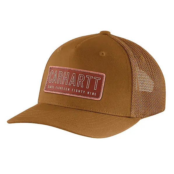 106130 BRN Carhartt Rugged Flex Canvas Mesh-Back 1