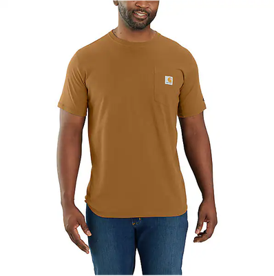 106652-BRN CARHARTT Force Relaxed Fit Midweight Sh