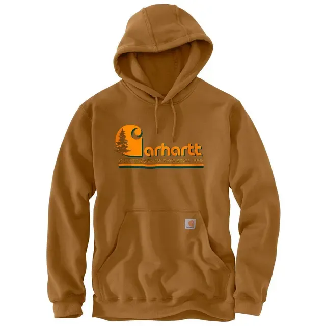 106498-BRN CARHARTT Loose Fit Midweight Tree Graph