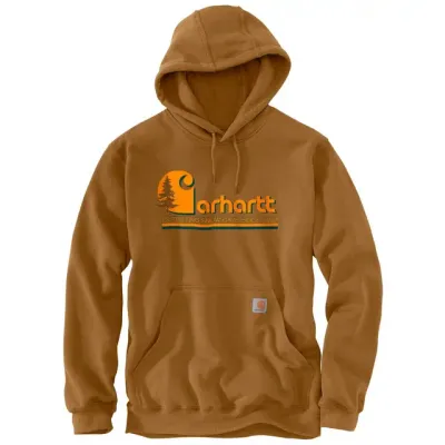 106498-BRN CARHARTT Loose Fit Midweight Tree Graph