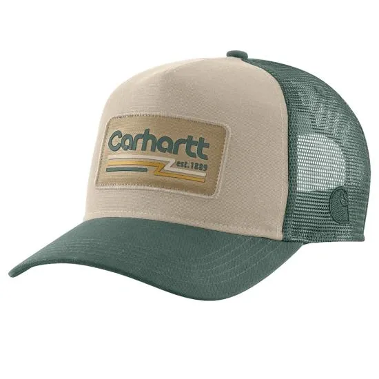 106342-GH6 CARHARTT Canvas Mesh-Back 1889 Patch Cap