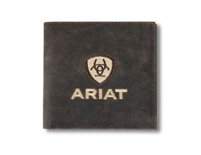 A3556602 Ariat Large Bifold Wallet Crazy Horse Leather Brown