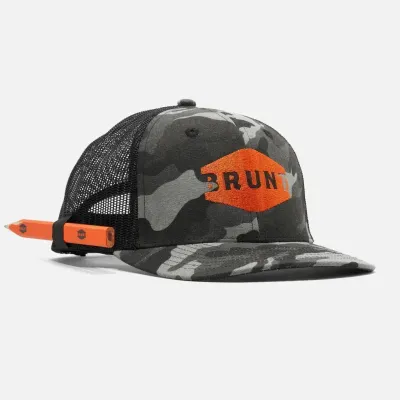 BRG11000-005 BRUNT  Curved Brim Snapbacks-Black Camo