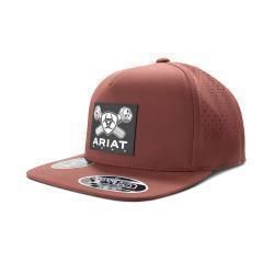 A290002409 Ariat Mens Cap Snap Back Bolt Patch Burgundy
