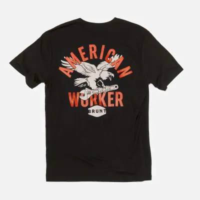 BRA51007-001 BRUNT American Worker SS T-Shirt-Blac