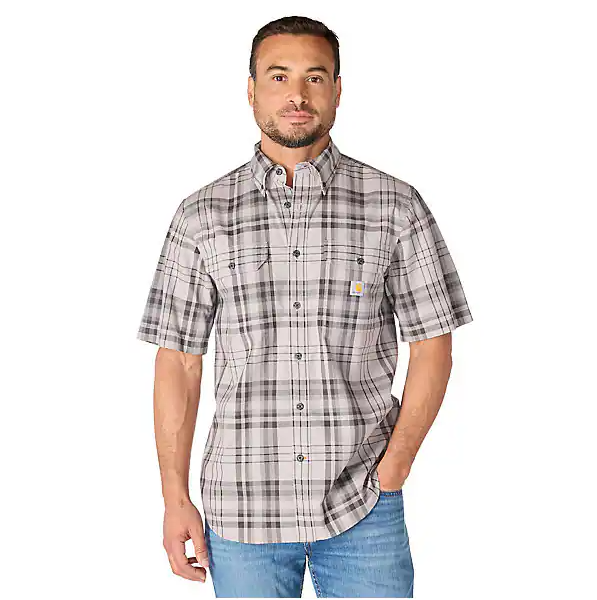 107273-076 CARHARTT Fort Loose SS Plaid Shirt