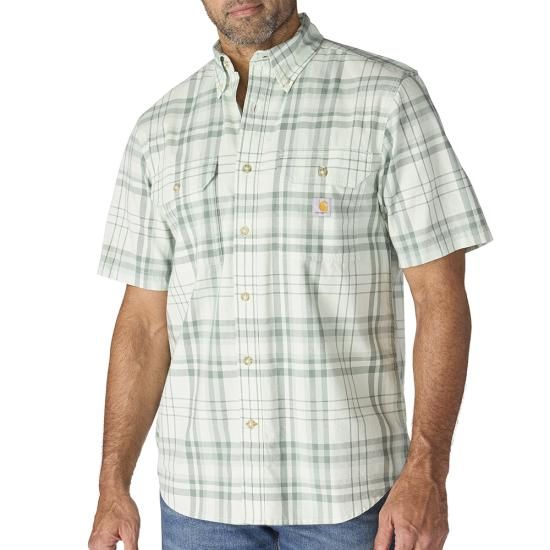 107273-GN8 CARHARTT Fort Loose SS Plaid Shirt