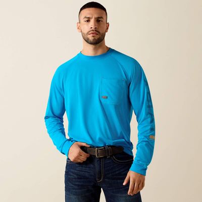 10071531 ARIAT MNS RBR HEAT FIGHTER LS TSHRT MTHL