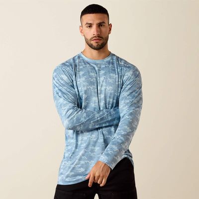 10071657 ARIAT MNS RBR SUNBLOCKER PRT LS TSHRT DST