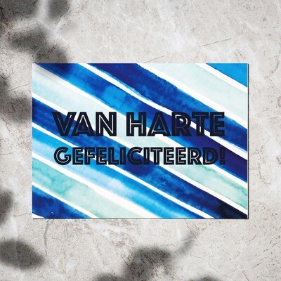 Postcard - 'Van Harte Gefeliciteerd' Postcard - 'Van Harte Gefeliciteerd'
