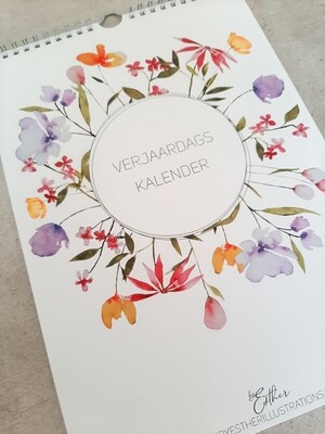 Verjaardags Kalender van Gerecycled Papier Verjaardags Kalender van Gerecycled Papier