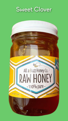All a Buzz Pure Raw Honey - Sweet Clover
16 oz. jar